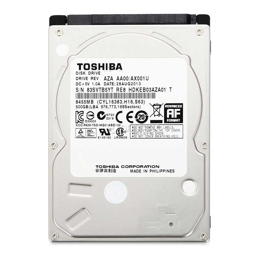 قیمت و خرید هارد اینترنال لپ تاپ توشیبا ظرفیت 500 گیگابایت | یاس ارتباط