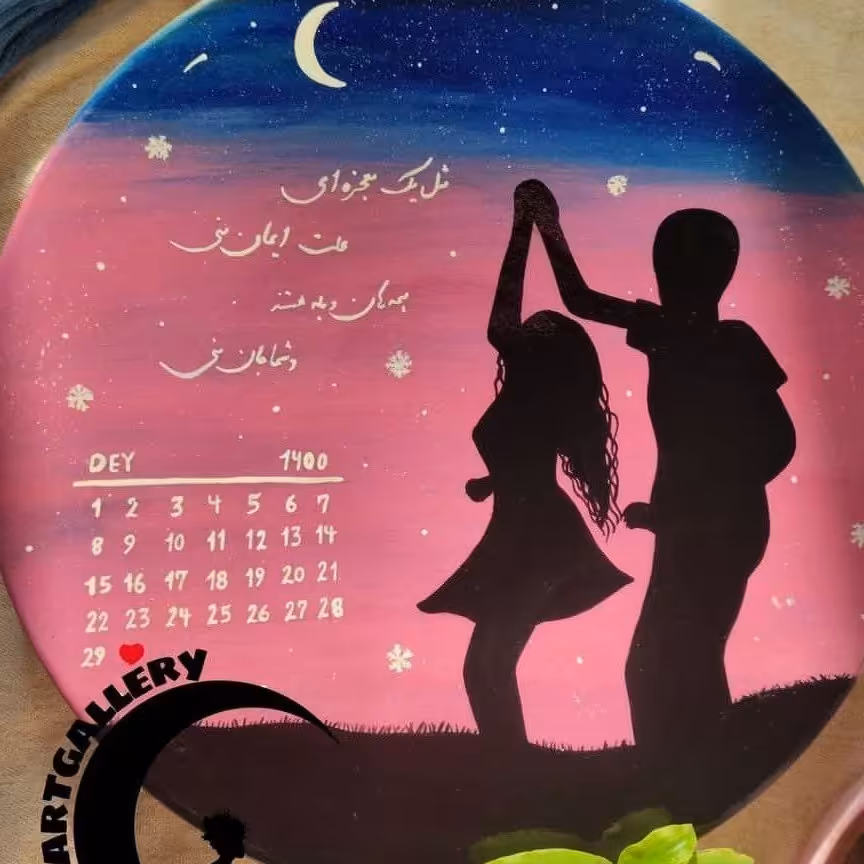 دیوارکوب عاشقانه ولنتاین سایه داردرسایزای 25سانت 20سانت