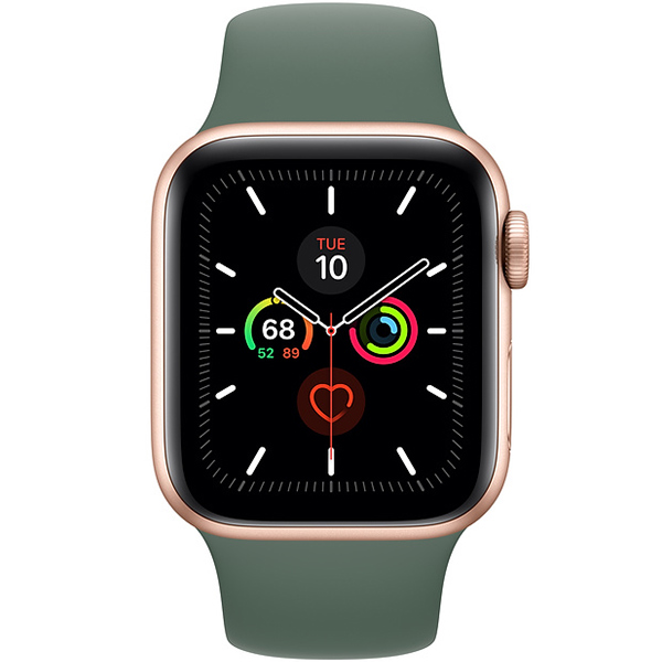 سری 5 اسپرت مردانه 44 میلیمتری Gold Aluminum Case with Pine Green Sport Band - Hiapple.ir