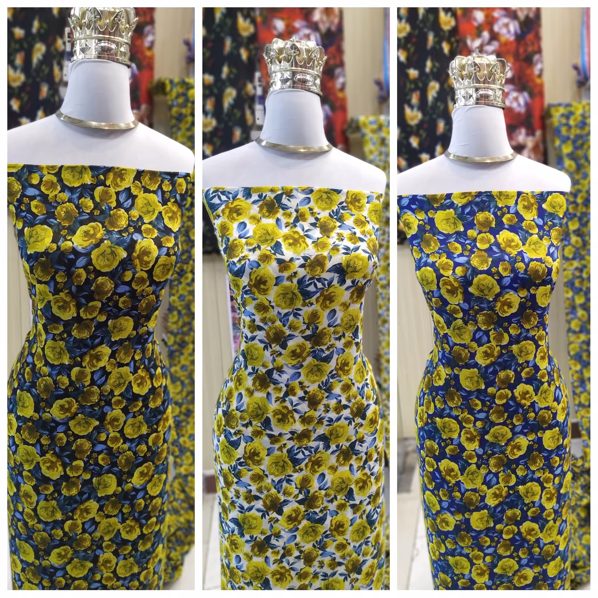 پارچه حریرژوژت عرض150سانت موجود در سه رنگ آبی کربنی و سفید ومشکی متری105هزارتومن