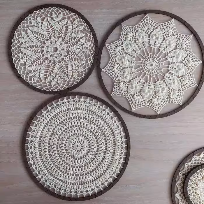 دریم کچر قلاب بافی با نخ با کیفیت مرسریزه  رنگها طبق نظر شما قابل تغییر میباشد مجموعه 3عددی