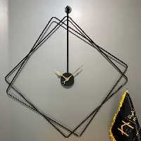 ساعت دیواری فلزی مربع کد 6913 تولیکا