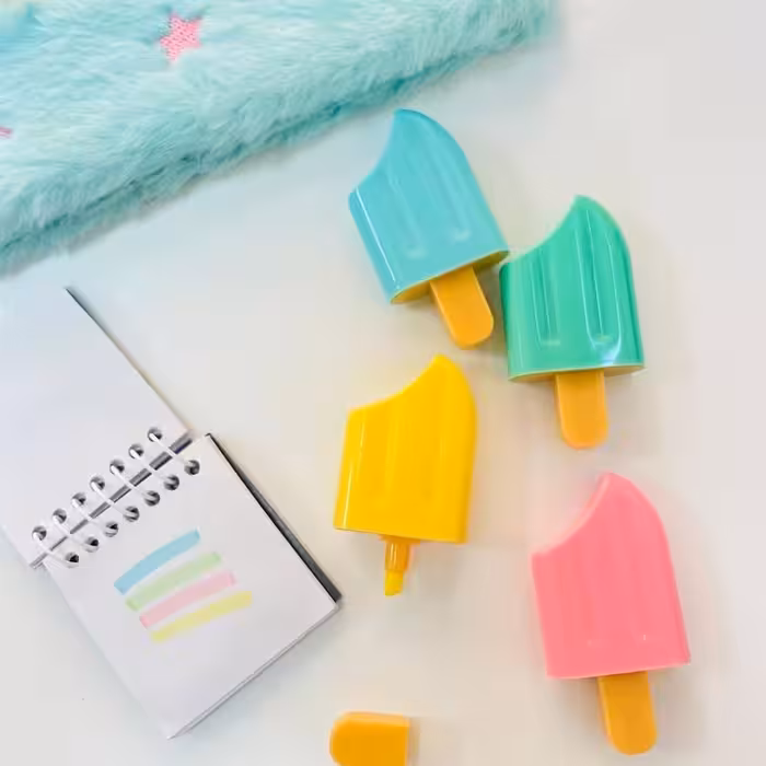 ماژیک هایلایتر فانتزی طرح کیم 4 رنگ کد:2029