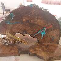 ساعت رومیزی از جنس چوب اسلپ کد 127  بسیار زیبا مخصوص مشتریان مشکل پسن و خاص پسند غیر قابل تکرار کار دست 