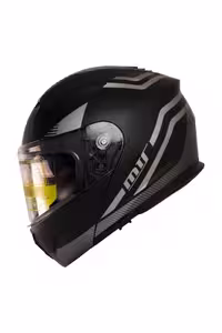 کلاه کاسکت موتورسیکلت خاکستری PROHELMET M 966 JAW ایمنی موتور سیکلت را باز کرد MTS
