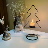 جا شمعی کاج رنگ مشکی