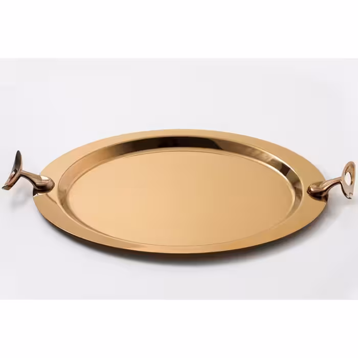 سینی بیضی تک استیل مدل لوپ (رزگلد)