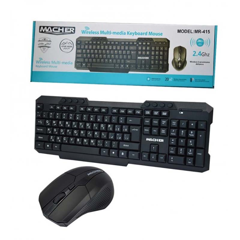 کیبورد و ماوس بی سیم مچر Macher MR-415