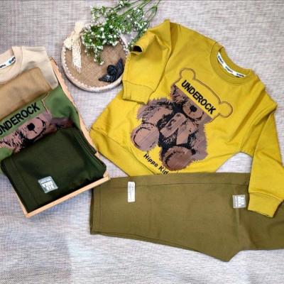 بلوز و شلوار پسرانه اسپرت شلوار کتان کش بلوز دورس پنبه