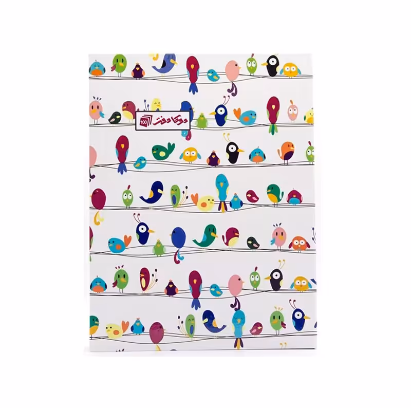 دفتر کلاسور دوکادفتر طرح پرنده رنگی