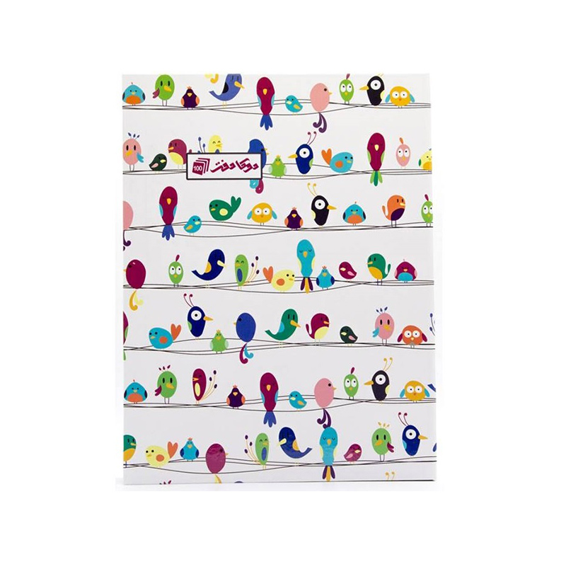 دفتر کلاسور دوکادفتر طرح پرنده رنگی