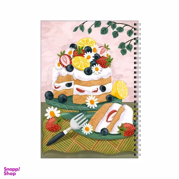 دفتر مشق 100 برگ بامبیلیپ طرح کیک میوه ای کد 4233716