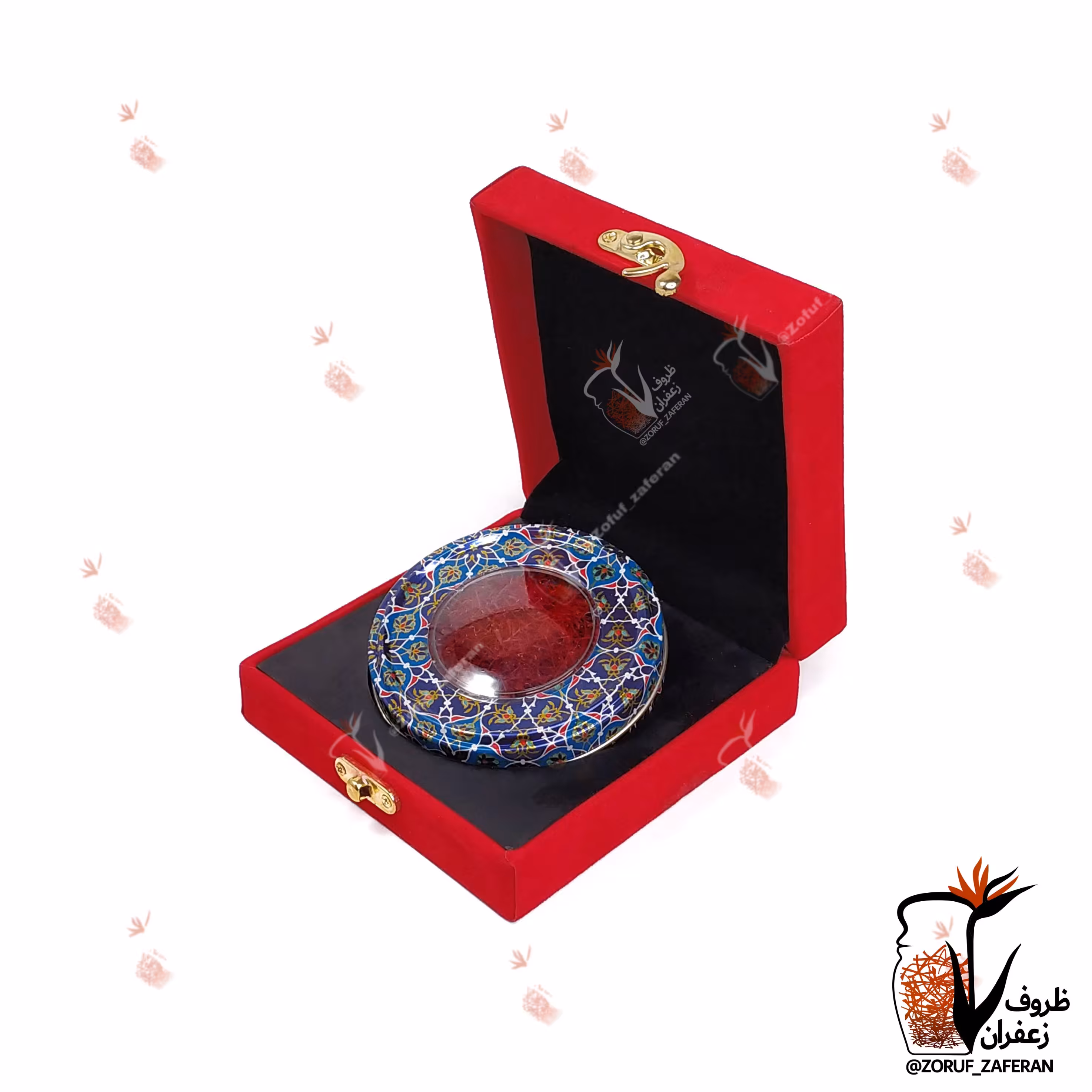 باکس هدیه مخمل تک خاتم زعفران ،10 عددی