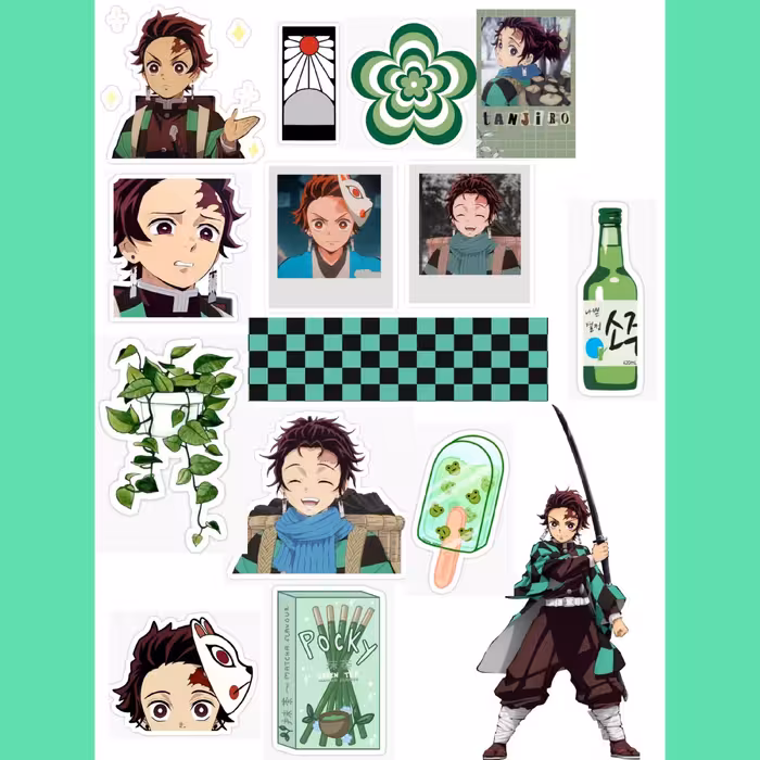 استیکر انیمه شیطان کش تانجیرو