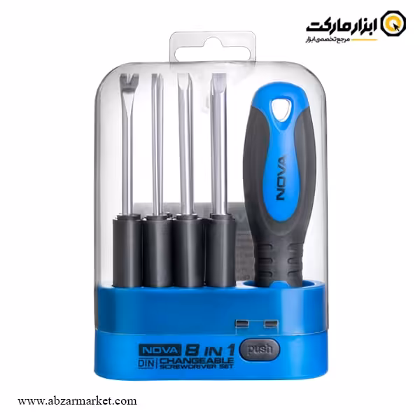 ست سر پیچ گوشتی نووا 8 عددی مدل 1340