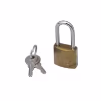 قفل آویز سایز 25 طرح برنجی پایه بلند  R.S