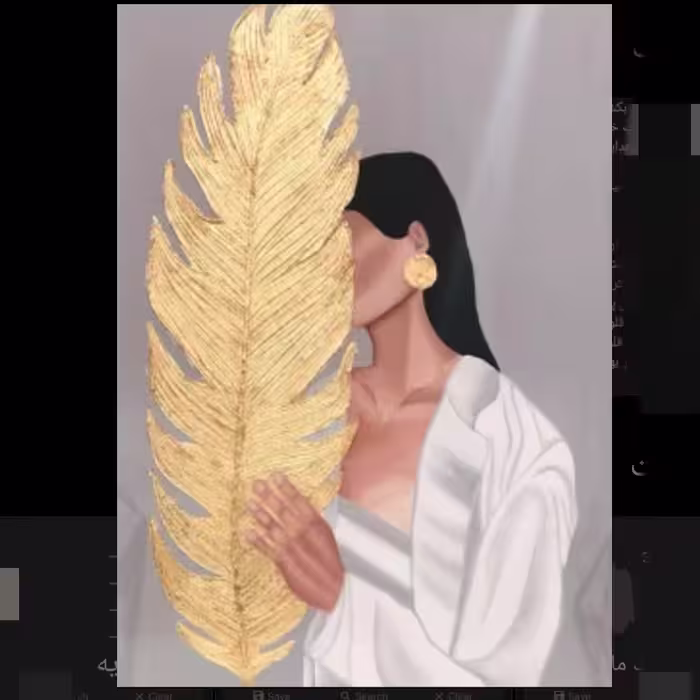 تابلو دکوراتیو چهره و پَر(پس کرایه)