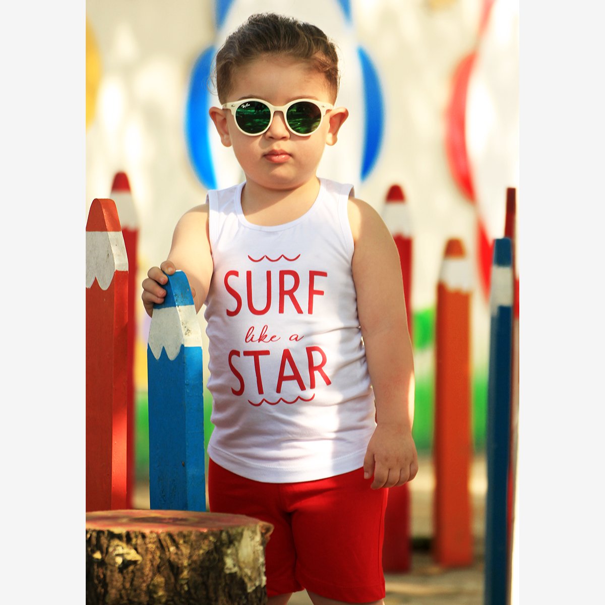 تاپ شلوارک پسرانه ست تاپ شلوارک پسرانه تاپ و شلوارک بچه گانه سایز35 40  45 50تاپ و شلوارک نخی