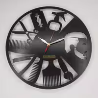 ساعت دیواری آذرلاکچری طرح آرایشگاه مردانه کد men01