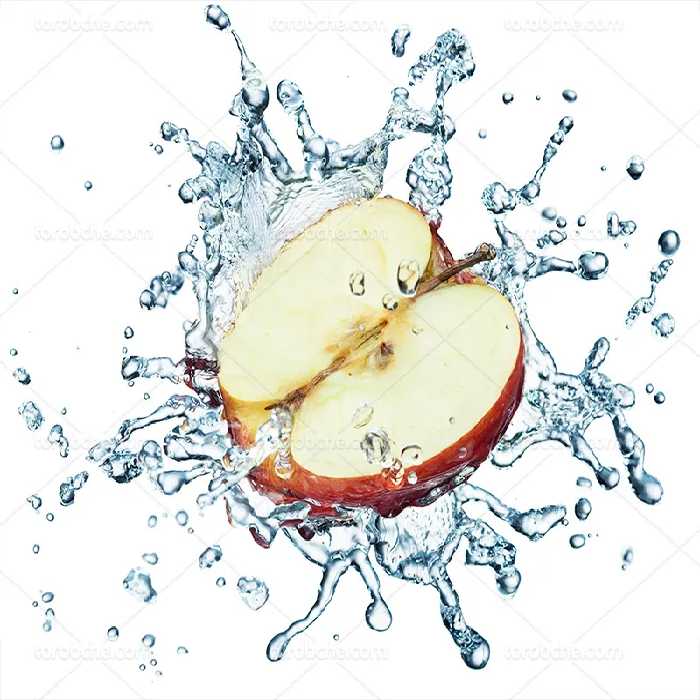 عکس سیب برش خورده معلق | گرافیک با طعم تربچه