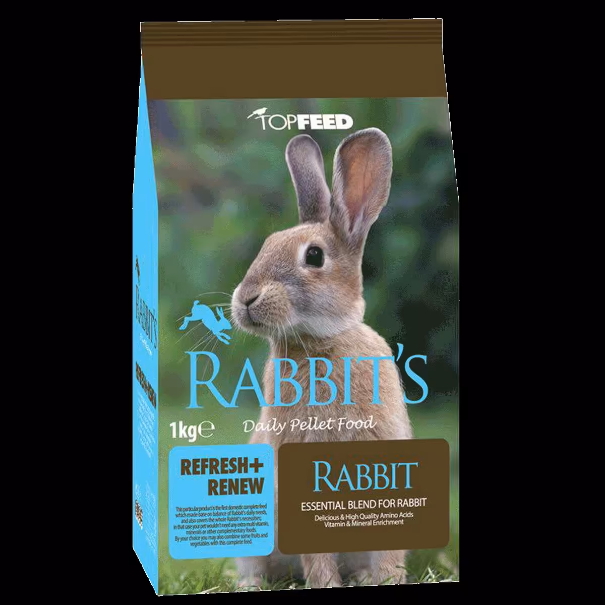 خوراک کامل مخصوص خرگوش برند تاپ فید وزن یک کیلویی (پس کرایه)