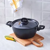 ماهیتابه درب دار 24 سانتی الماس کاراجا رنگ مشکی کد 502000186