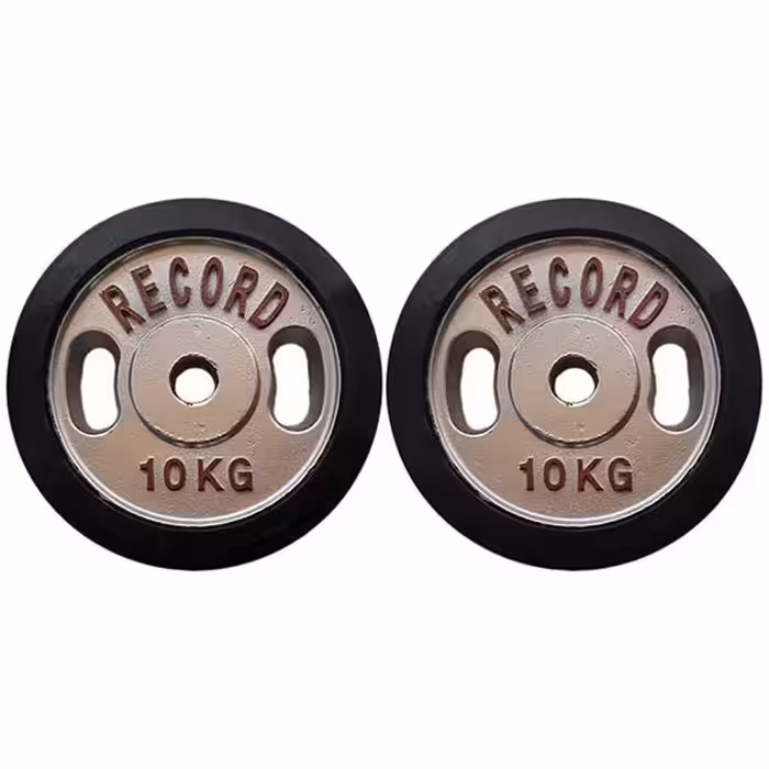 صفحه هالتر دور لاستیک فلزی خانگی رکورد بسته دو عددی