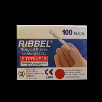 تیغ بیستوری ریبل (Surgical Razor Blade Ribble) سایز 10بسته 100 عددی


