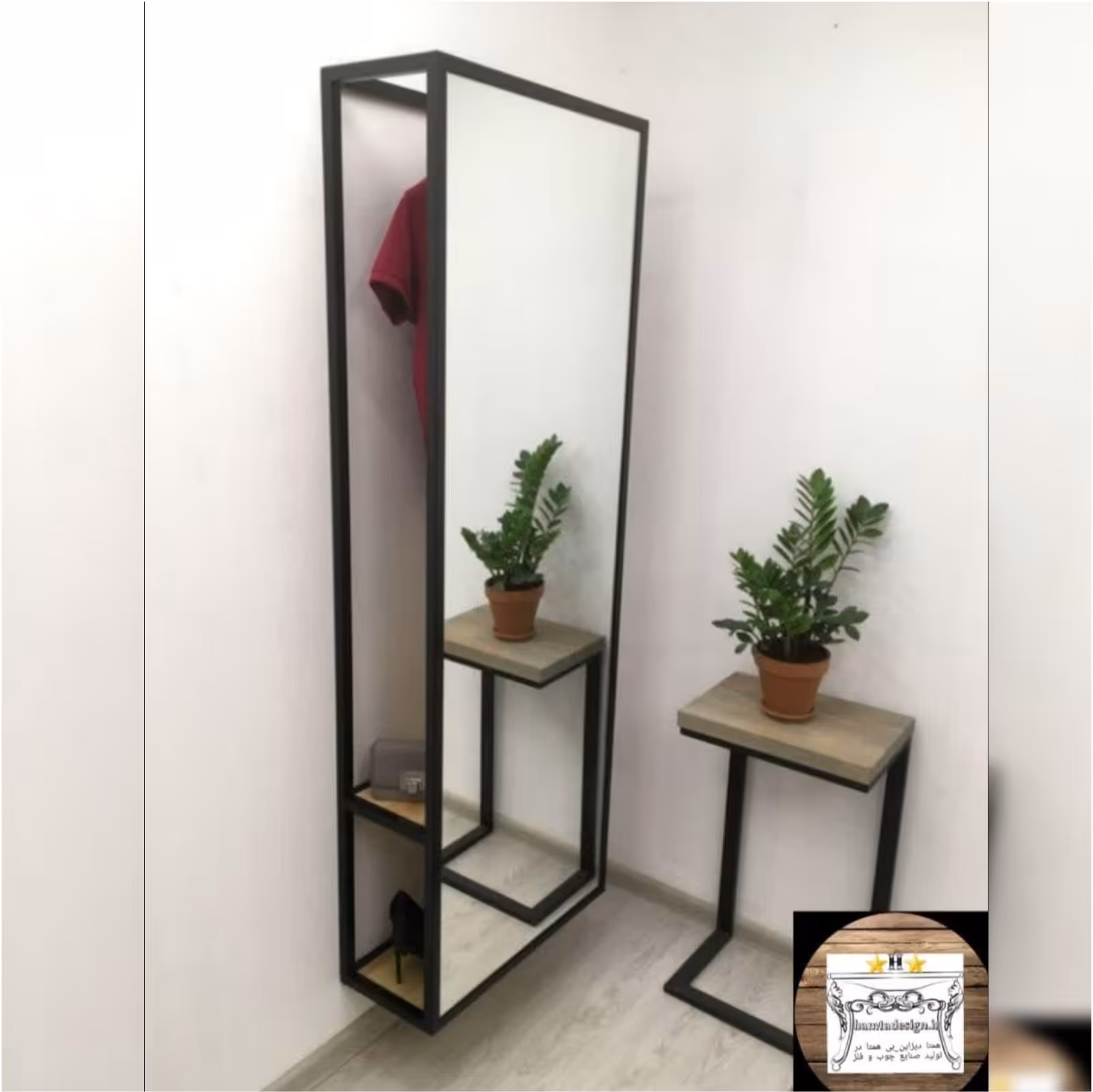 آیینه قدی و رگال لباس  مدرن (ارسال باربری و پسکرایه)