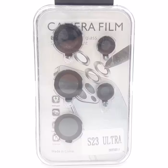 محافظ لنز دوربین فلزی رینگی سامسونگs23 اولترا رنگ مشکی