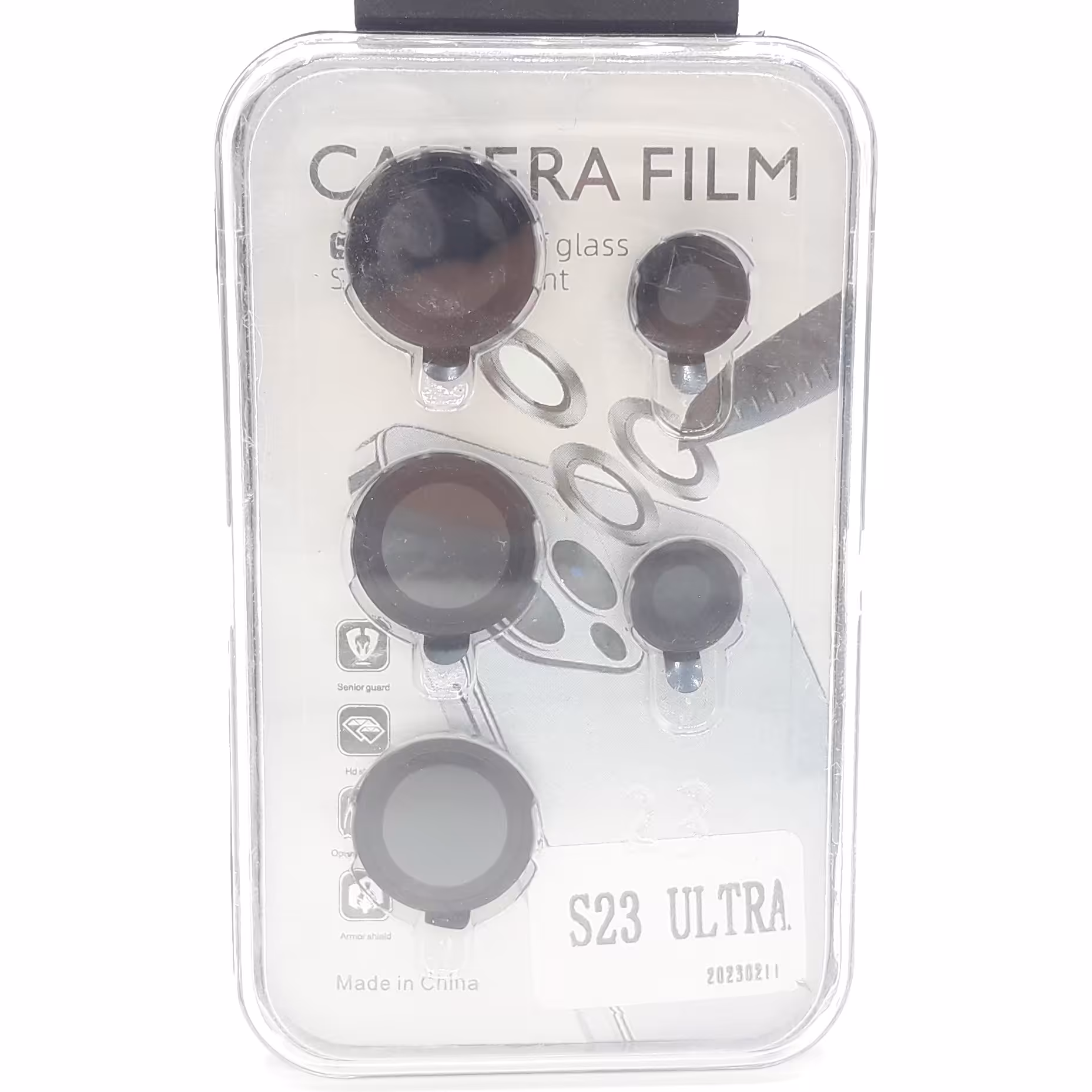 محافظ لنز دوربین فلزی رینگی سامسونگs23 اولترا رنگ مشکی