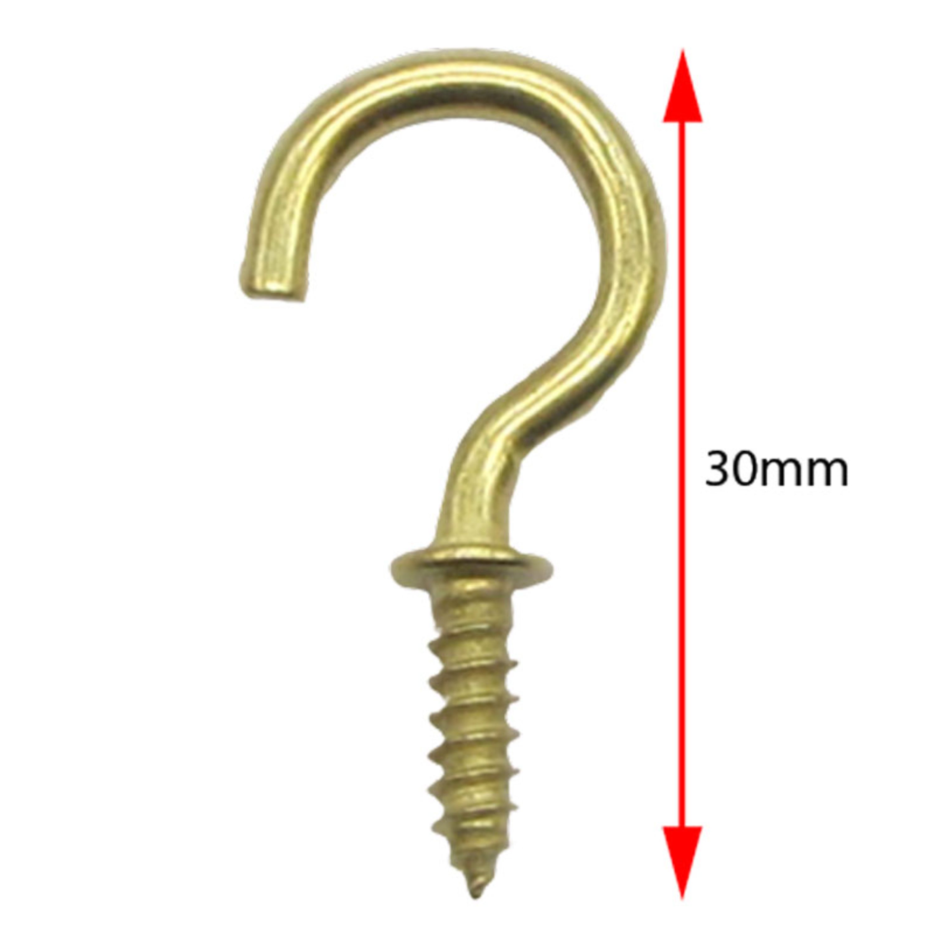 پک 50 تایی قلاب آویز جاکلیدی طلایی پیچ دار 3 سانتی متری ( عمده فروشی )