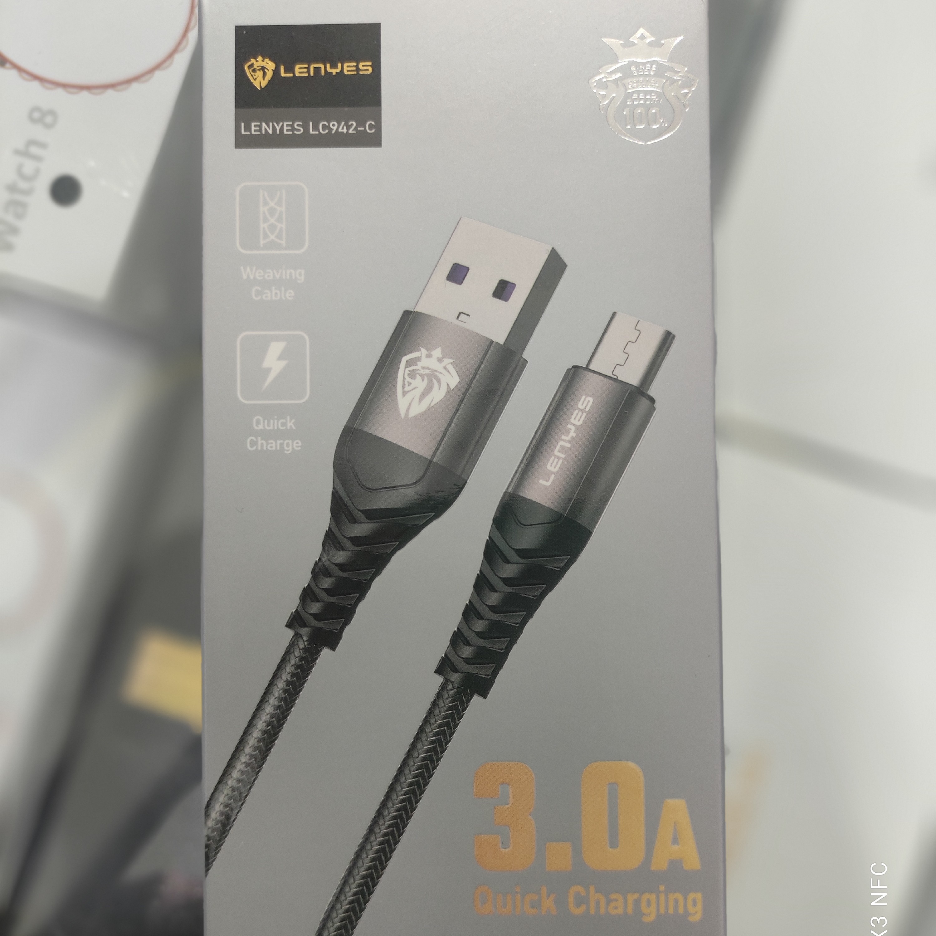 کابل شارژر تایپ سی لنیز مدلLENYES LC942