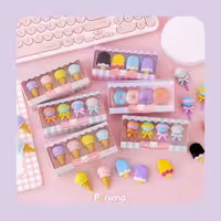 لوازم تحریر فانتزی ست 4 عددی پاکن فانتزی طرح دسر