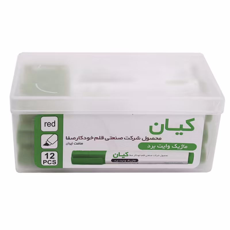 ماژیک وایت برد کیان نوک تخت رنگ سبز بسته 12 عددی &ndash; قیمت و خرید | برایتو
