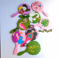 آینه دستی چوبی مدل دالبر با نقاشی فانتزی قیمت برای هر عدد