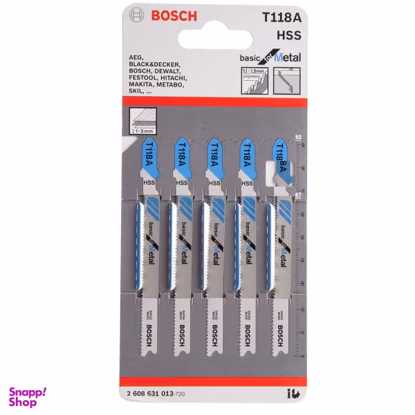 مجموعه 5 عددی تیغه عمودبر بوش مدل T118A کد 2608631013