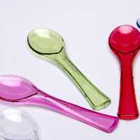 قاشق دسر و بستنی رنگی بسته 20 عددی طول 10 سانت