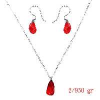 نیمست نقره باعیار 925 وارداتی آبکاری طلا طرح بسیار زیبا انار با زنجیر فلامینگو