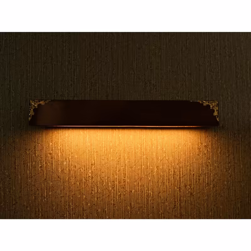چراغ خواب چوبی تزیینی دیواری از چوب نراد و استیل و LED آفتابی مدل ستاره کد 37-2