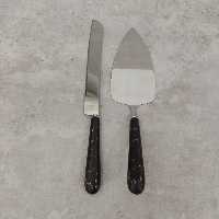 کارد و کفگیر کیک خوری دسته سرامیکی جنس عالی بسته 1 عددی  طول 27سانت.چاقو کیک . چاقو و کفگیر کیک بری   