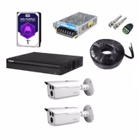 پکیج کامل دو دوربینه ی داهوا با دوربین HFW1200DP با دید در شب بالا