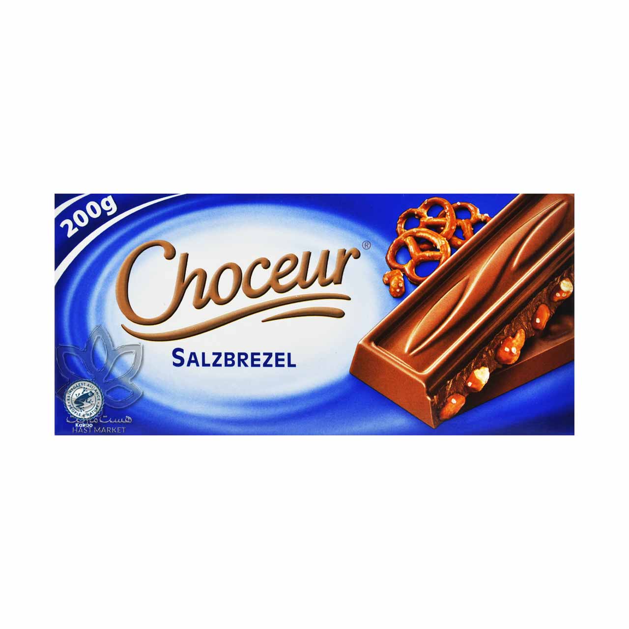 شکلات با تکه های چوب شور 200 گرم شوکور - choceur