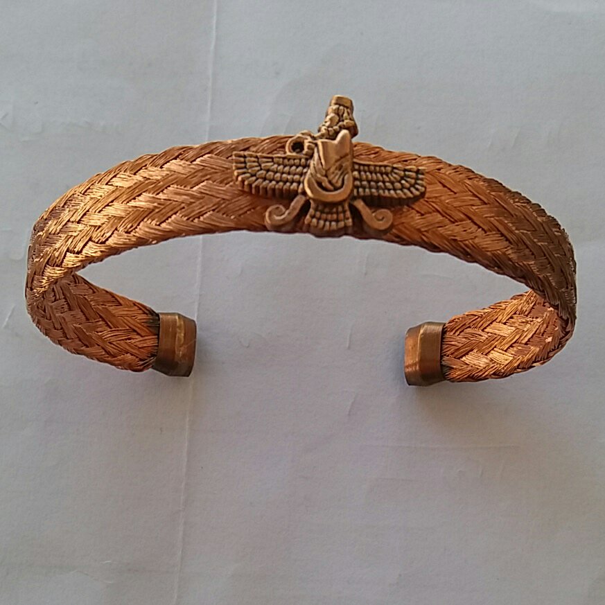 دستبند مسی فروهر بدون انگشتر