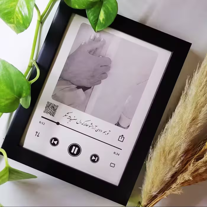تابلو موزیک سایز 16 در 21 با عکس دلخواه و کیوآر صوتی