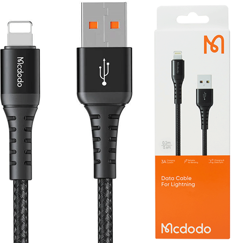 کابل یو‌اس‌بی به لایتنینگ 3 آمپر 20 سانتی‌متری مک دودو CA-2260