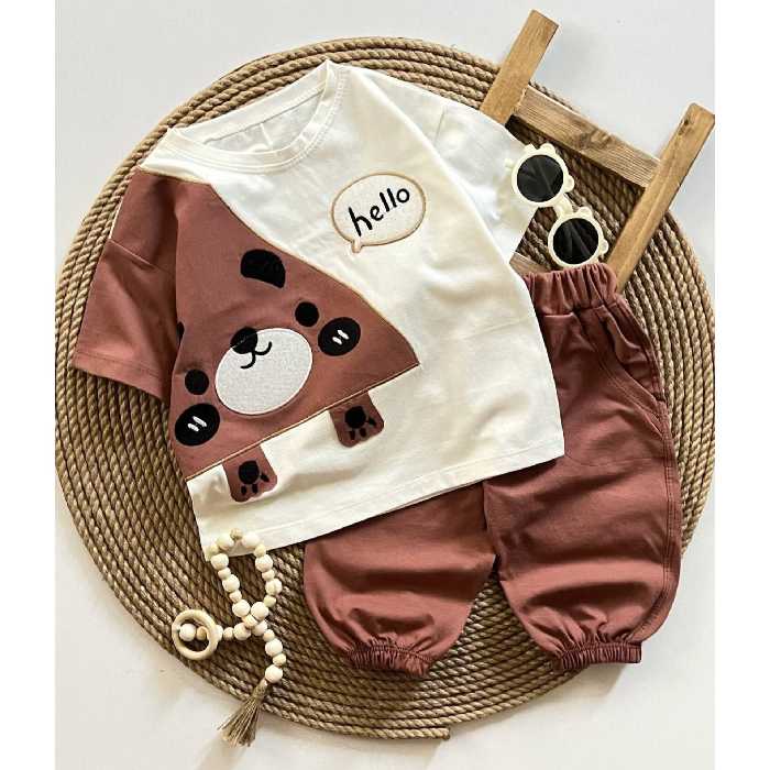 تیشرت وشلوارک ارسال رایگان تیشرت وشلوار اسپرت شلوار باتیشرت ست خودش لباس بچه گانه شیک تیشرت وشلوار دخترانه وپسرانه