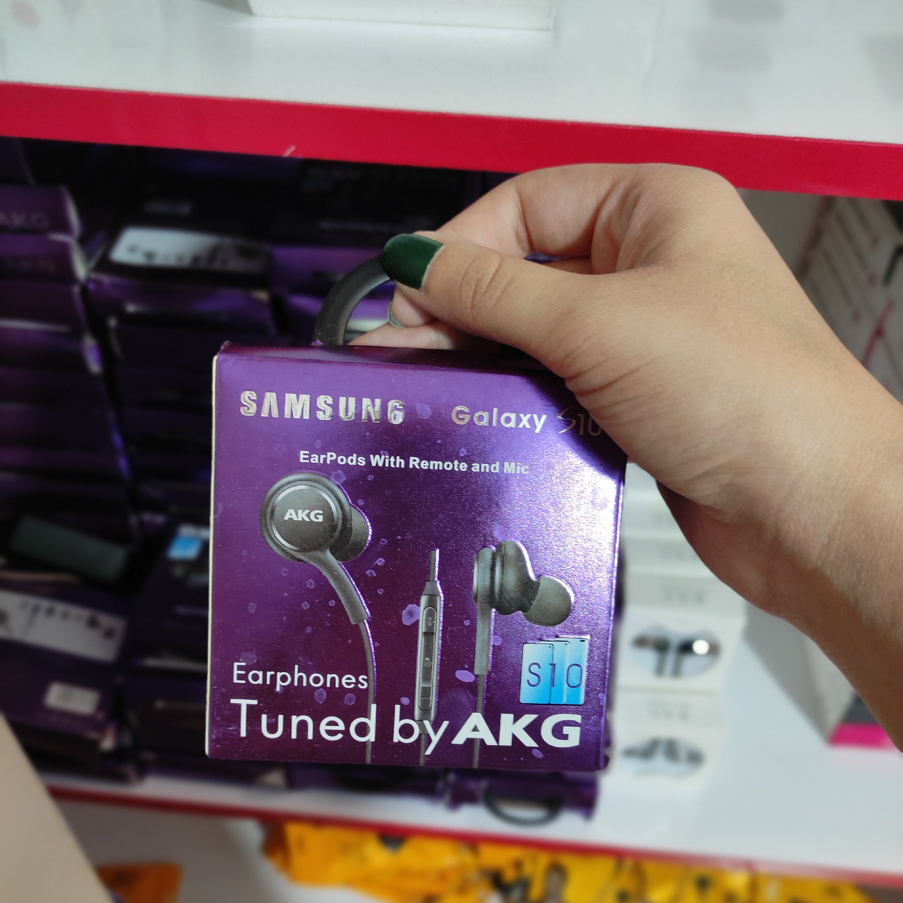 پک هندزفری سامسونگ s10_AKG با سوکت aux