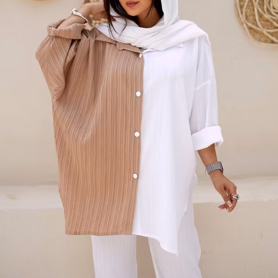 حراج شومیز کراش درجه یک فری از 38 تا 52 قد 83 تا 85 خنک و سبک