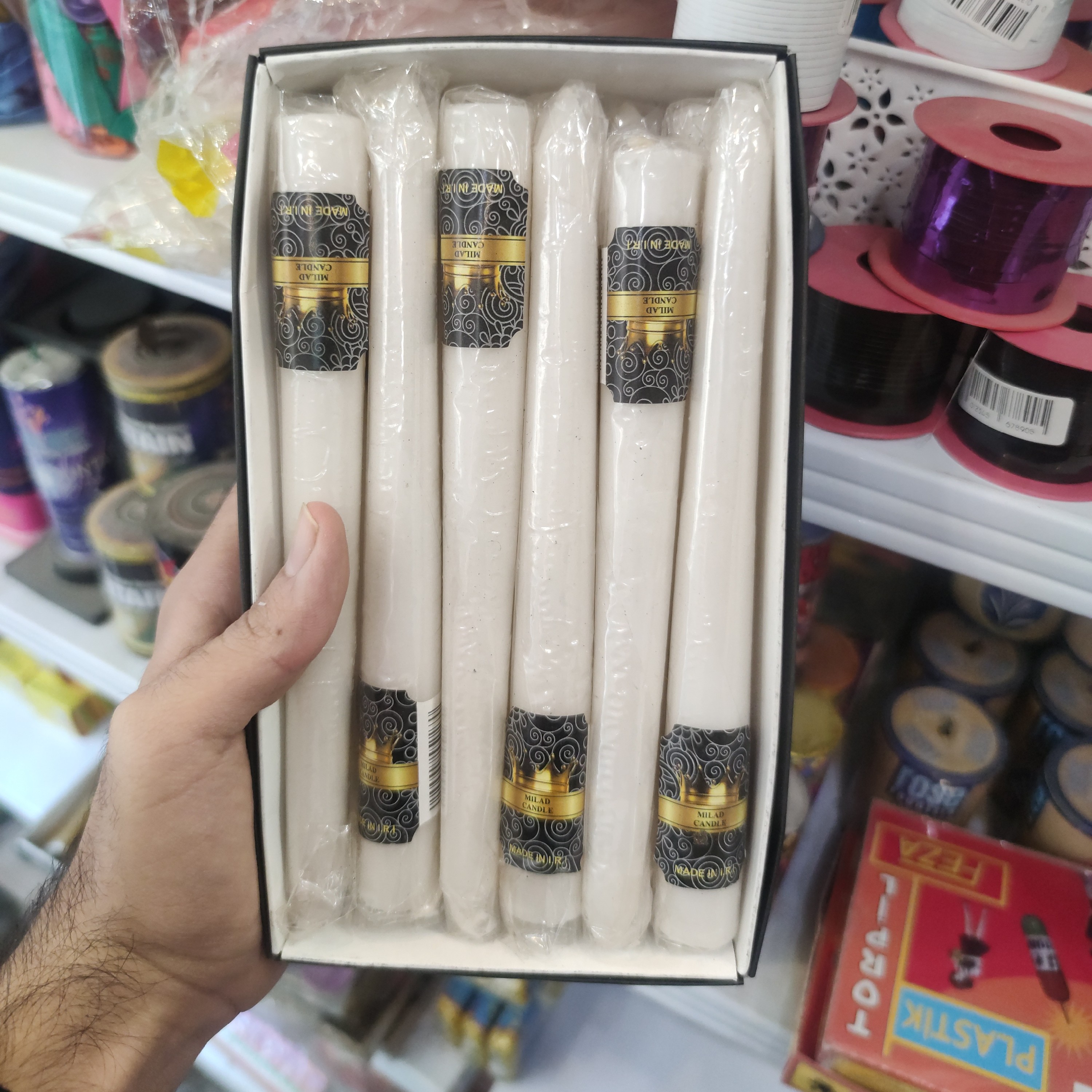 شمع قلمی سفید 20 سانت